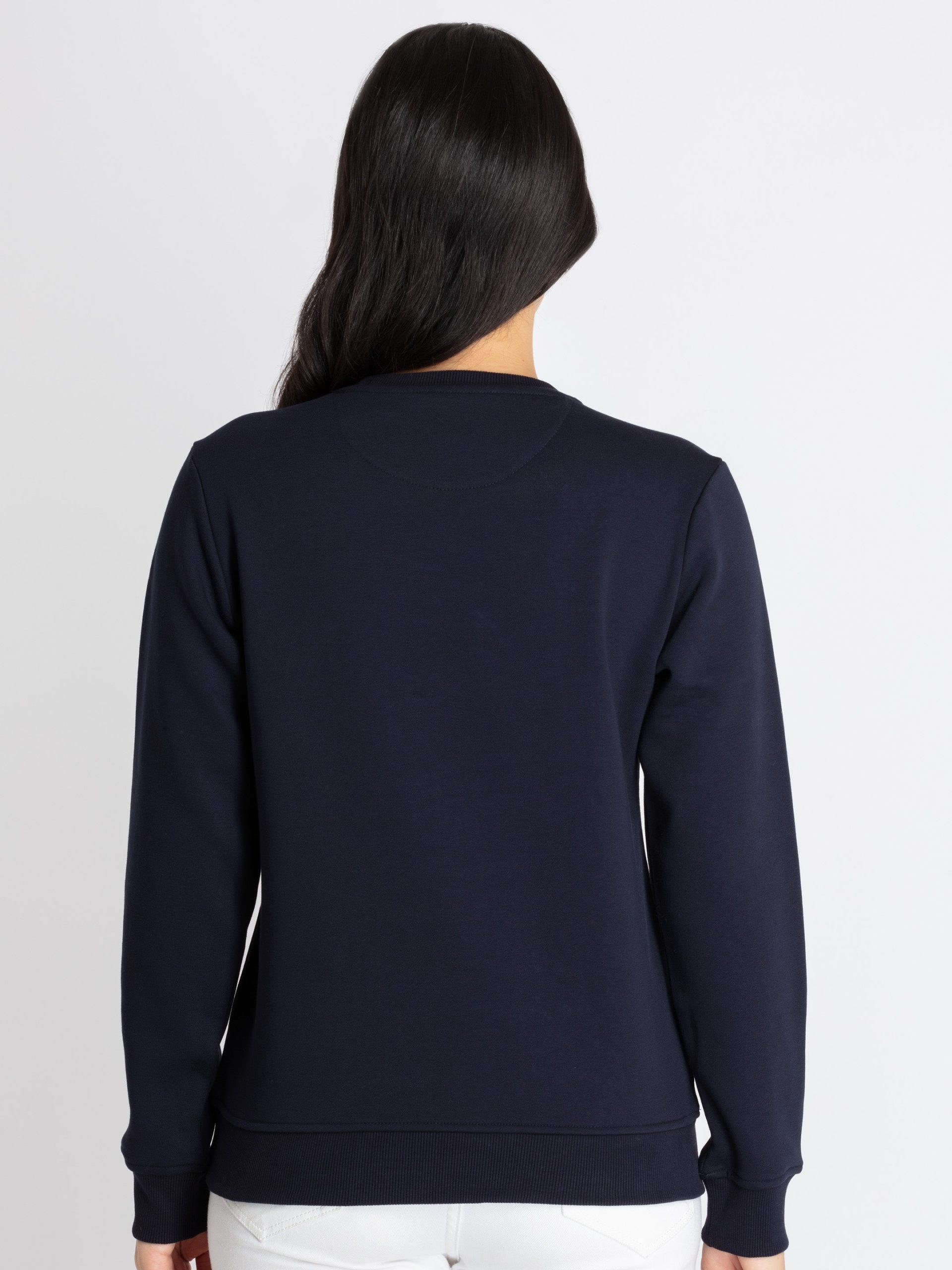 Womens Printed Round Neck Sweatshirt
