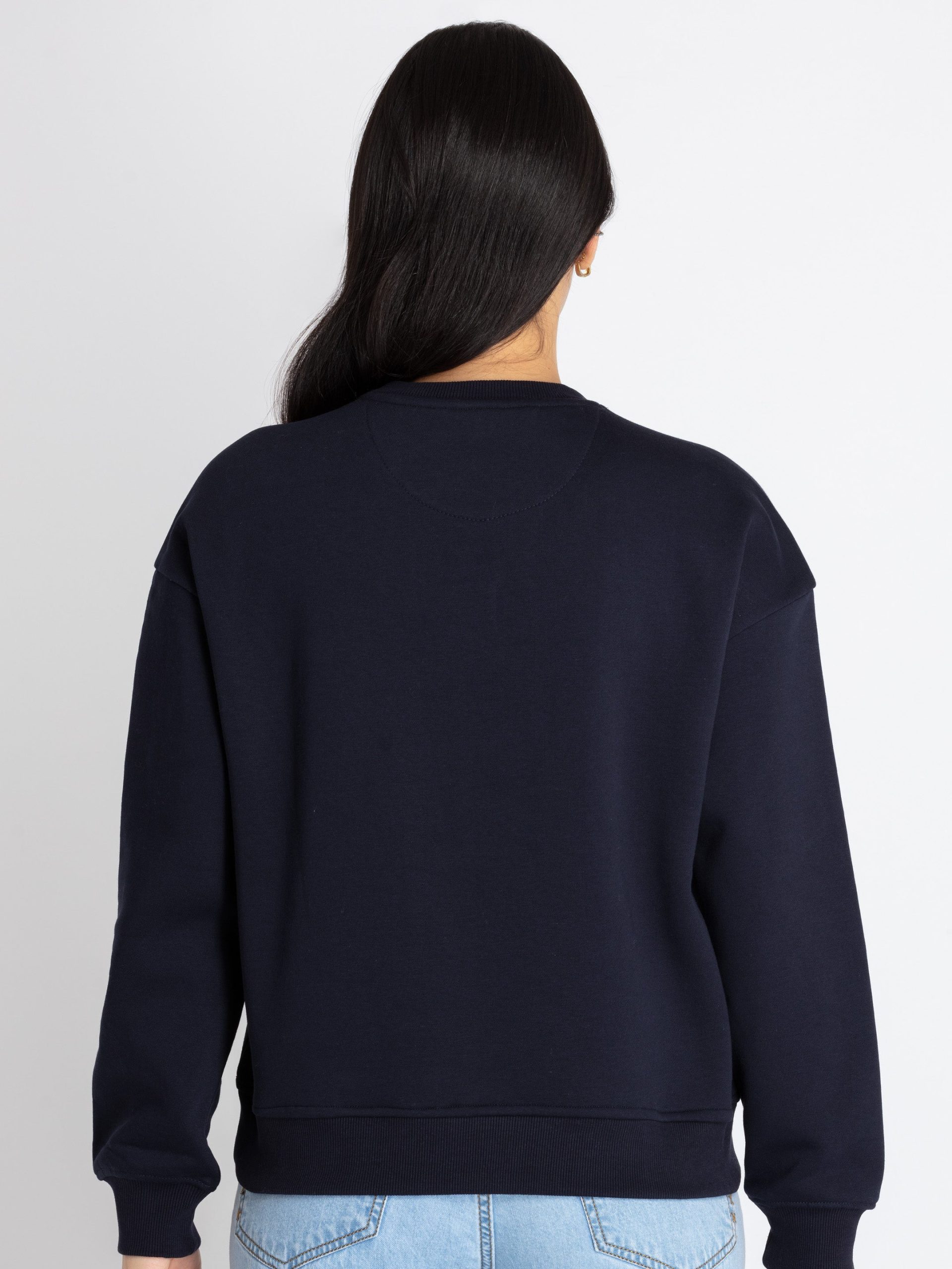 Womens Printed Round Neck Sweatshirt