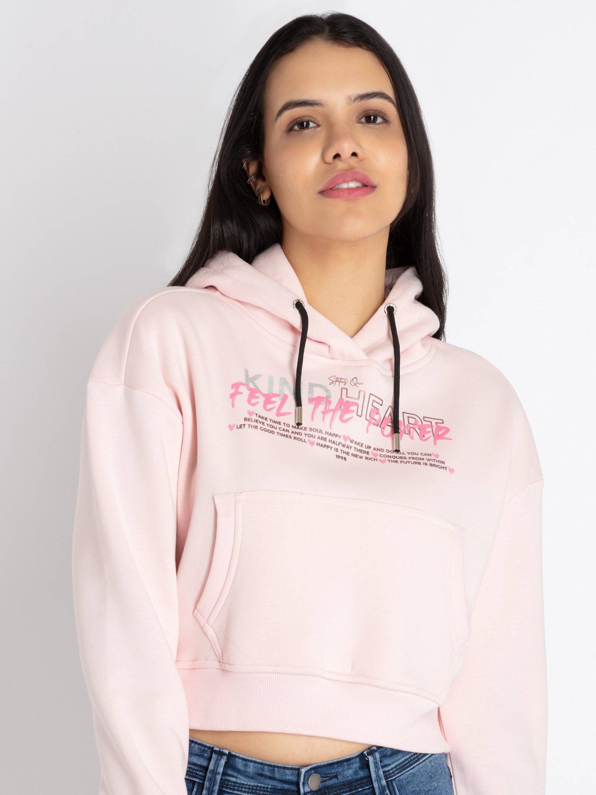 Womens Printed Hooded Sweatshirt