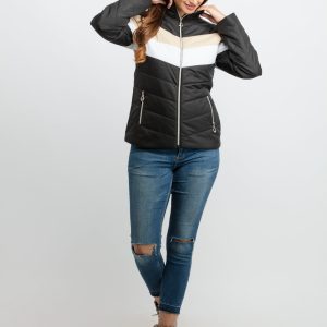 Womens Quilted High Neck Jacket