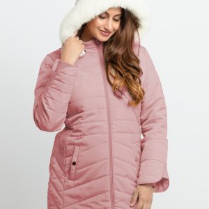 Status Quo Womens Quilted Hooded Jacket