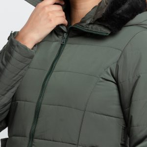 Status Quo Womens Quilted Hooded Jacket