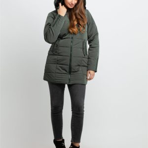 Status Quo Womens Quilted Hooded Jacket