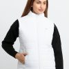 Status Quo Womens Quilted High Neck Sleeveless Jacket