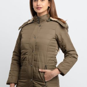 Womens Quilted Hooded Jacket