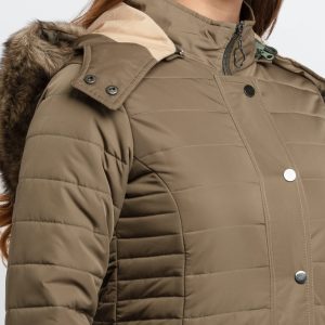 Womens Quilted Hooded Jacket