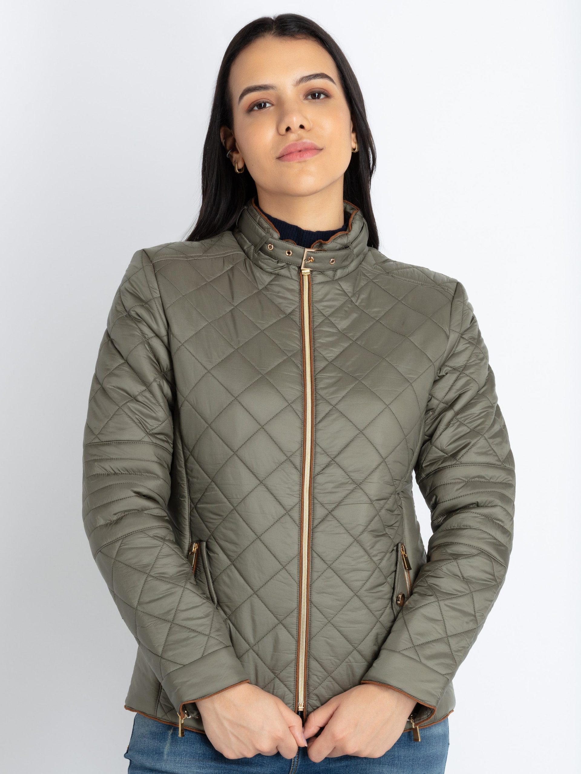 Status Quo Womens Quilted High Neck Jacket
