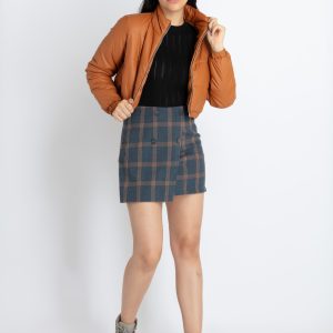 Womens Quilted High Neck Puffer Jacket