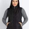 Womens Quilted High Neck Sleeveless Jacket