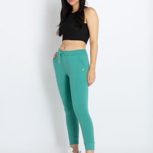 Womens Solid Regular Fit Joggers