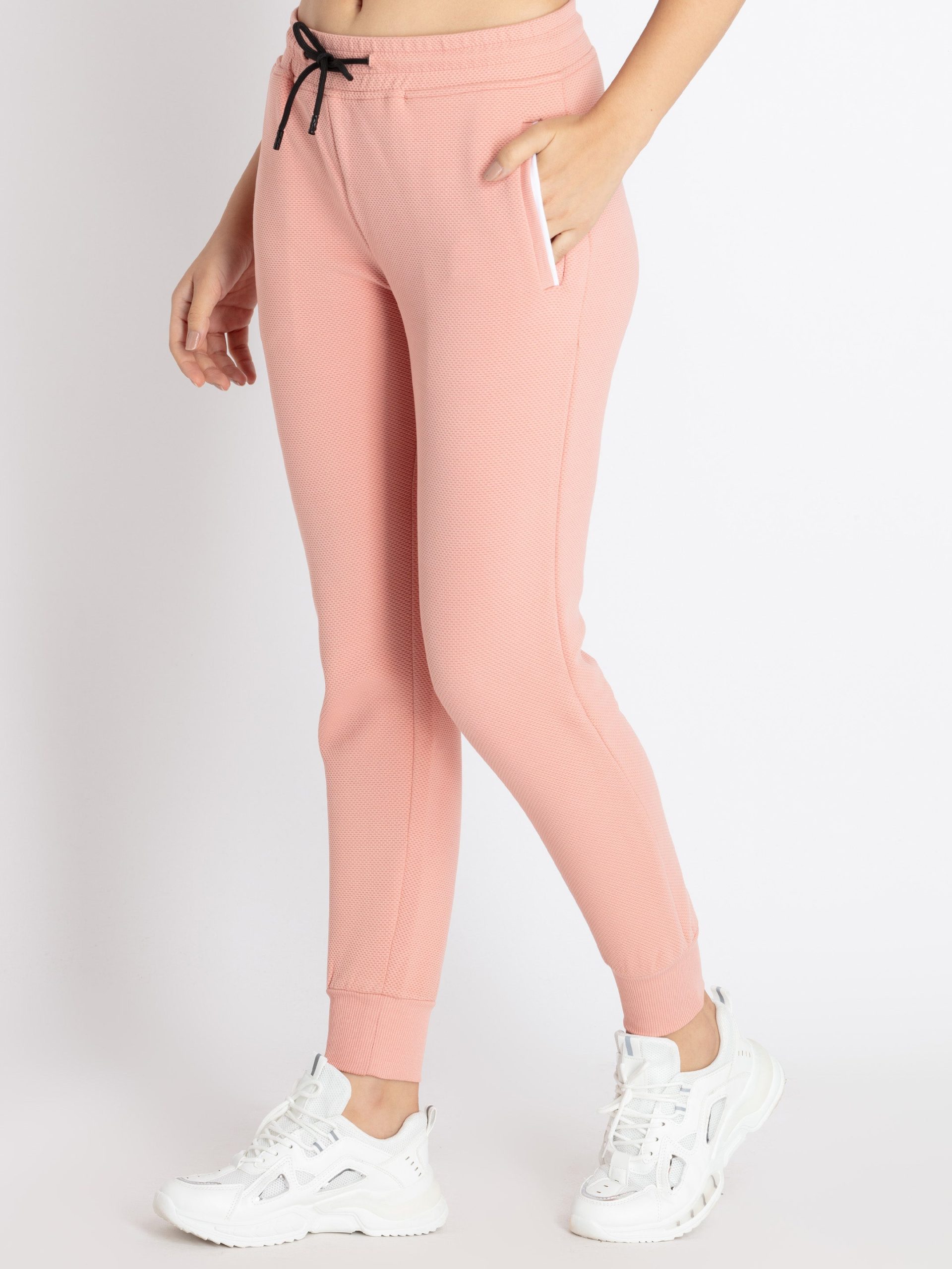 Womens Popcorn Textured Joggers