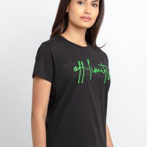 Status Quo Women'S Printed Round Neck T-Shirt