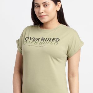 Womens Printed Round Neck T-Shirt