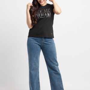 Status Quo Women Printed Round Neck T-Shirt