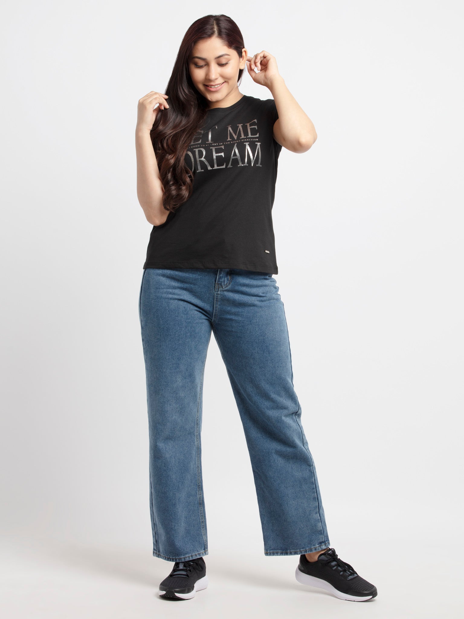 Status Quo Women Printed Round Neck T-Shirt