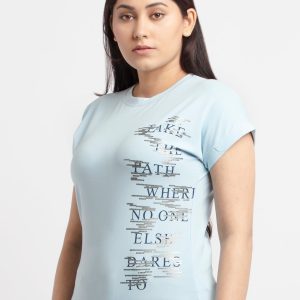 Status Quo Women Printed Round Neck T-Shirt