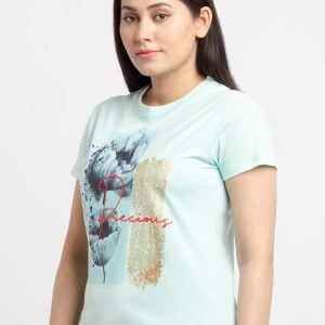 Status Quo Women Printed Round Neck T-Shirt