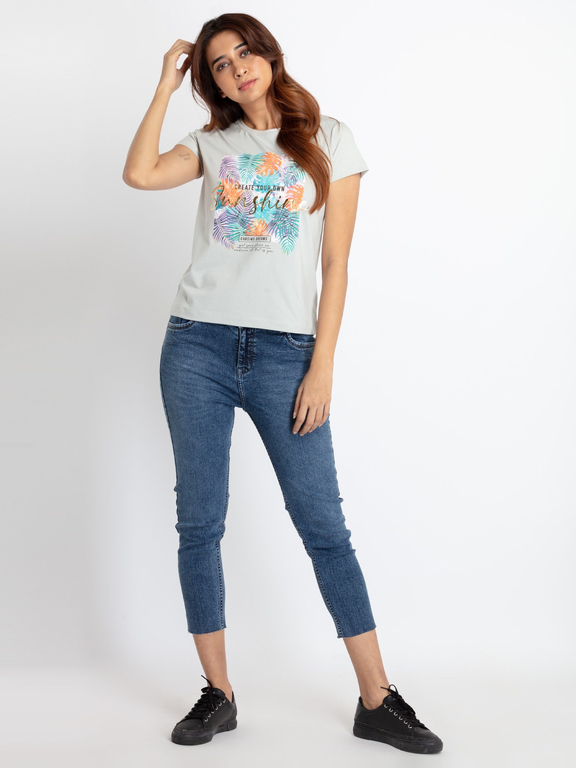 Status Quo Womens Printed Round Neck T-Shirt