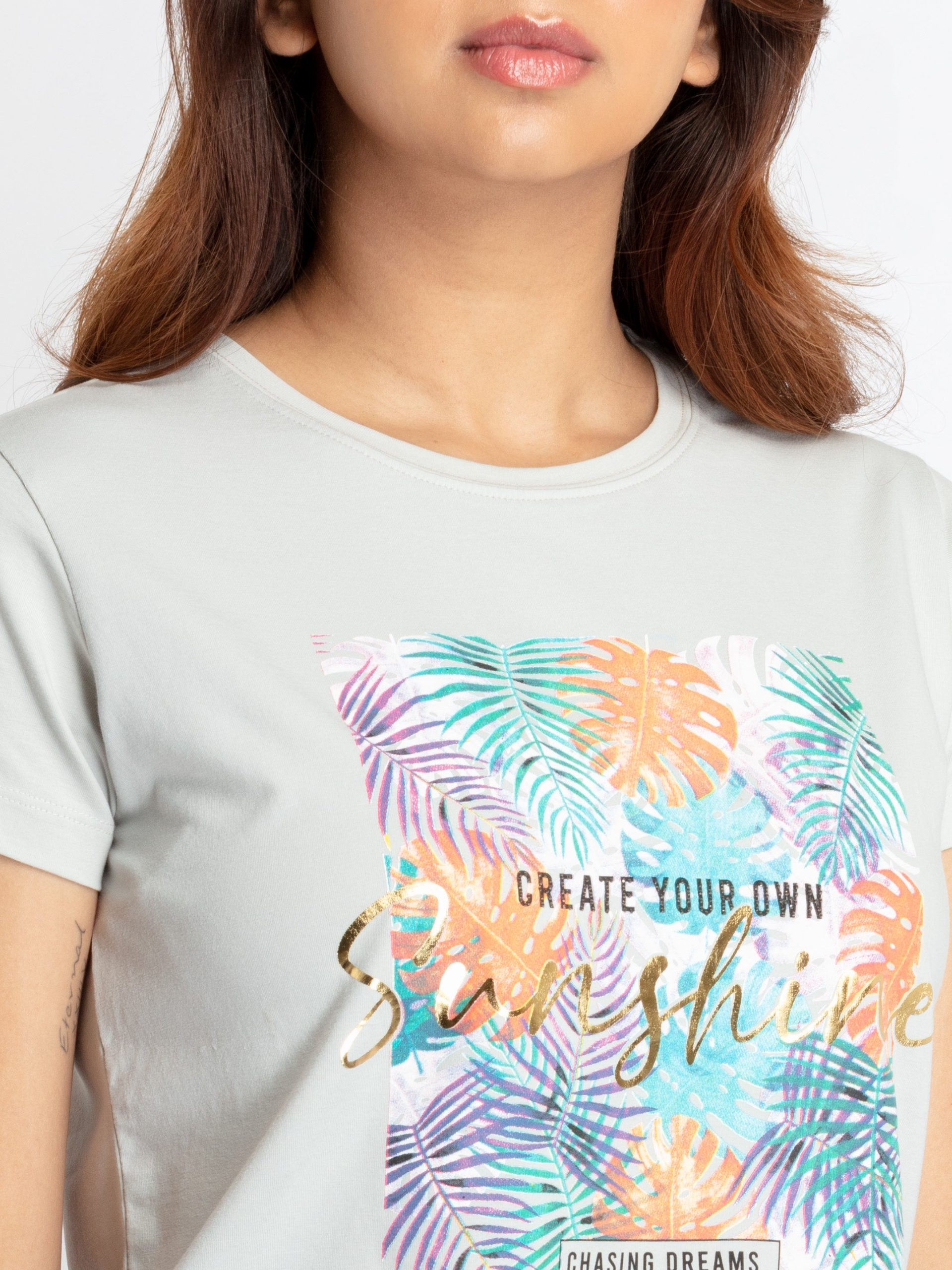 Status Quo Womens Printed Round Neck T-Shirt