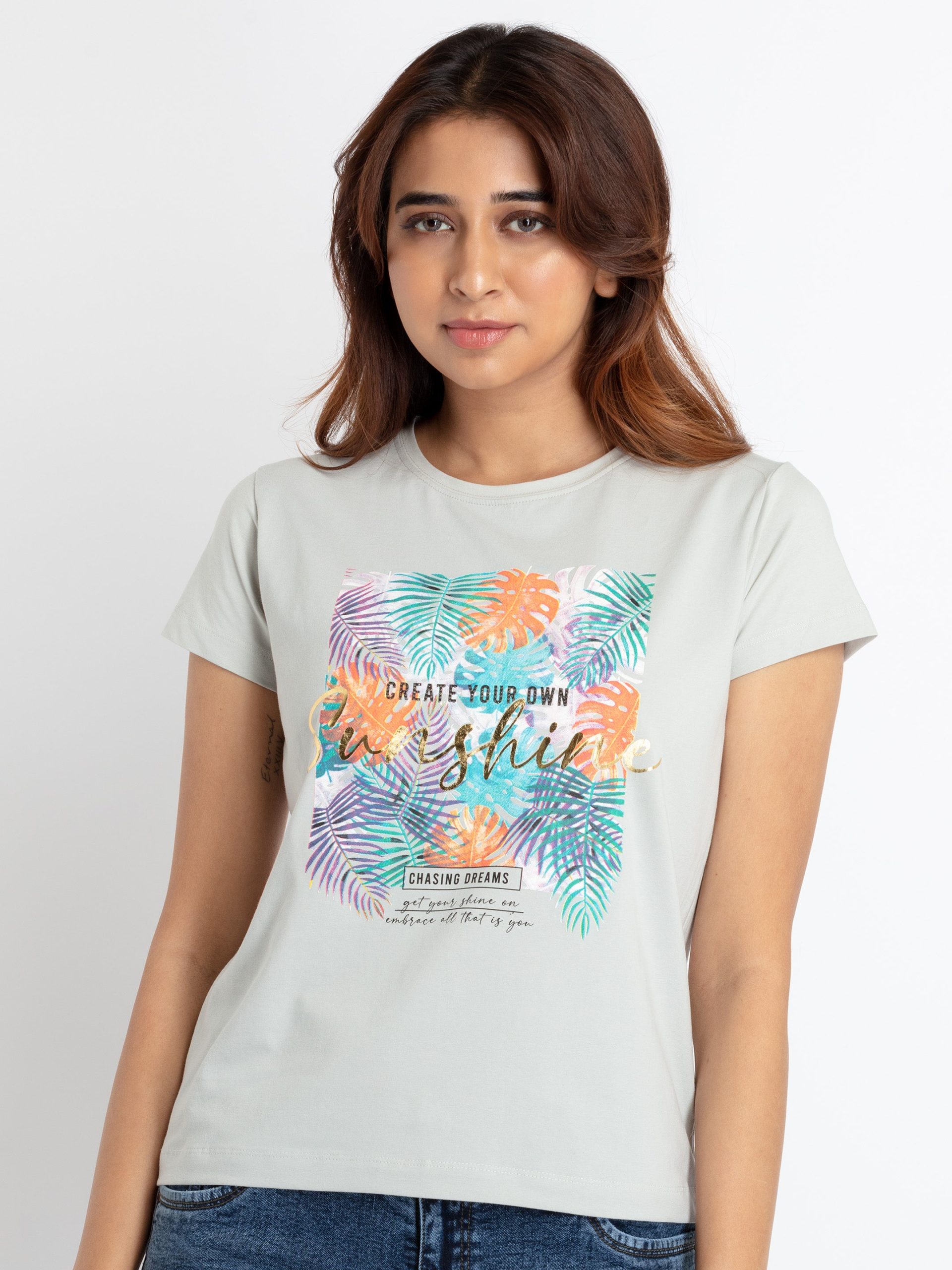 Status Quo Womens Printed Round Neck T-Shirt