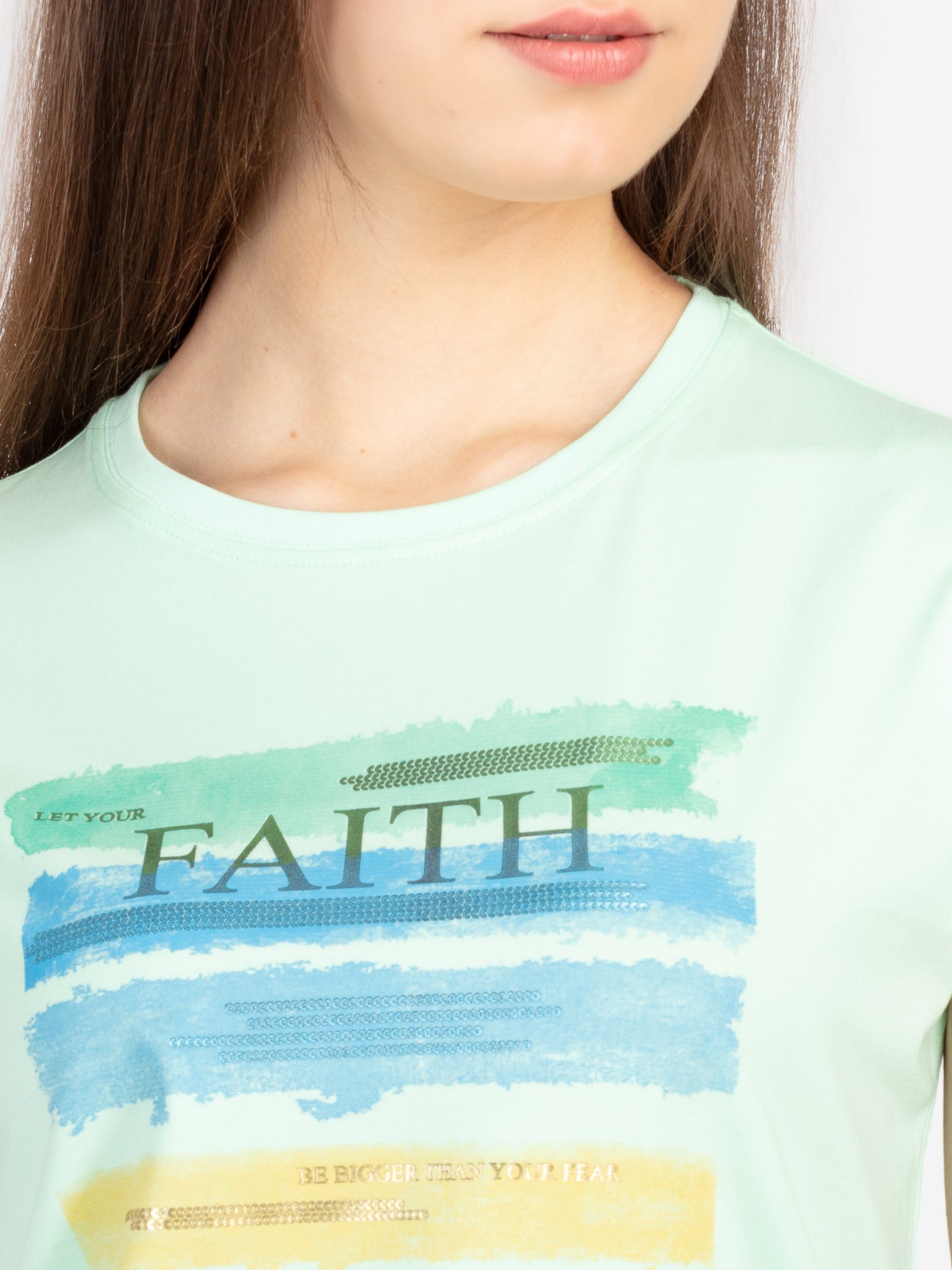Womens Printed Round Neck T-Shirt