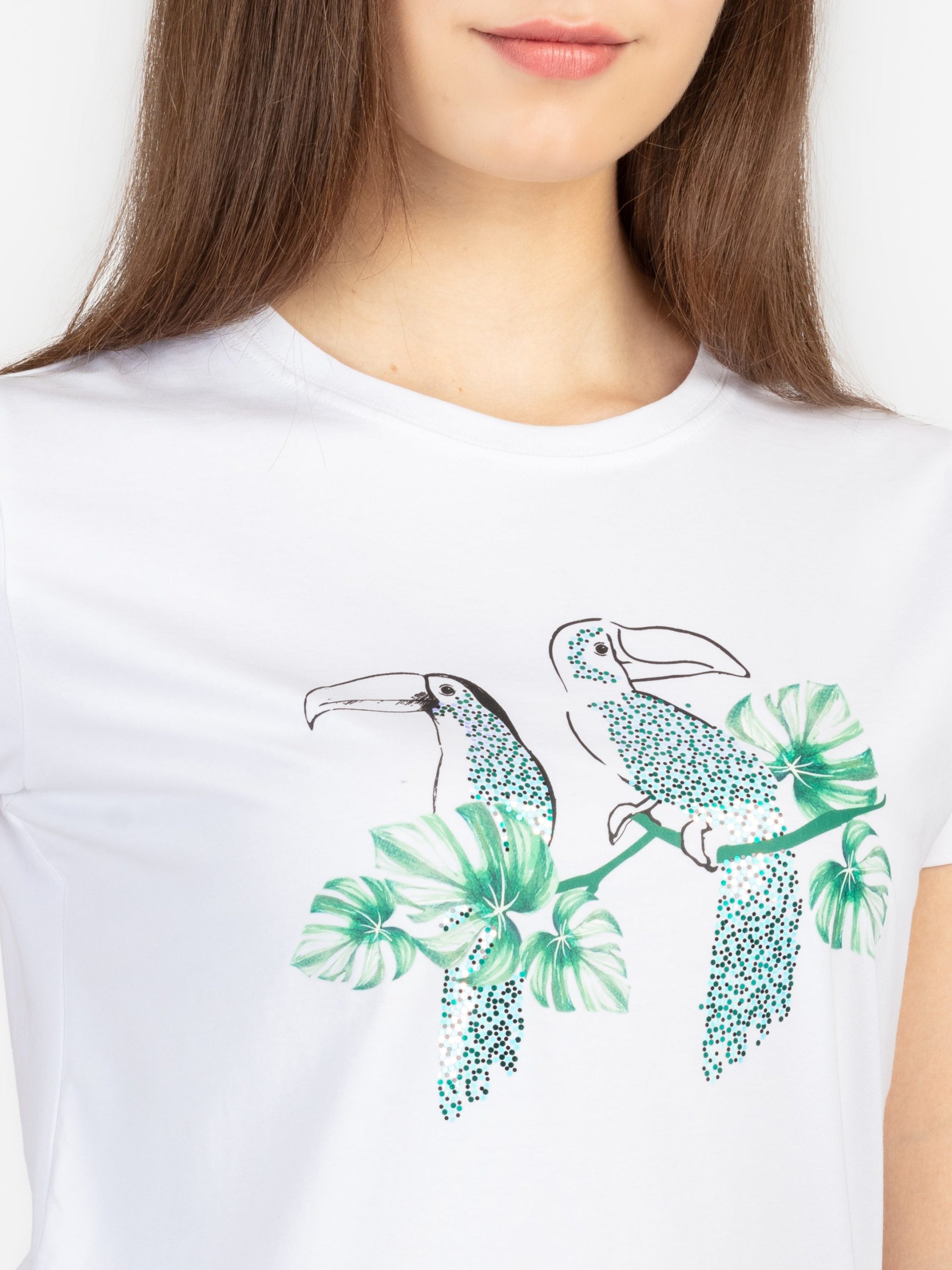 Womens Printed Round Neck T-Shirt