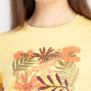Womens Printed Round Neck T-Shirt