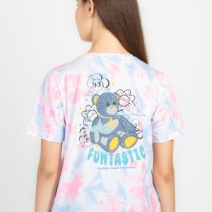 Womens Front & Back Print Round Neck T-Shirt
