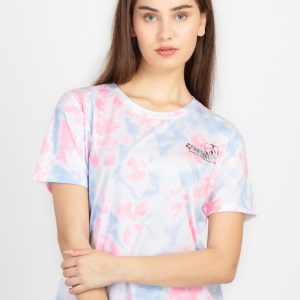 Womens Front & Back Print Round Neck T-Shirt