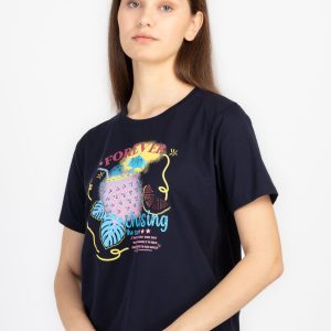 Status Quo Womens Printed Round Neck T-Shirt