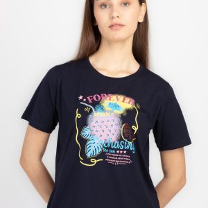 Status Quo Womens Printed Round Neck T-Shirt