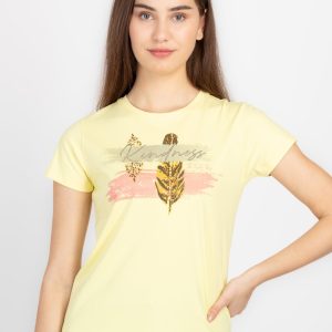 Womens Printed Round Neck T-Shirt