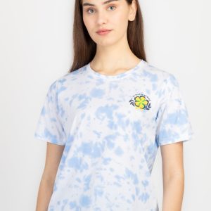 Womens Front & Back Print Round Neck T-Shirt
