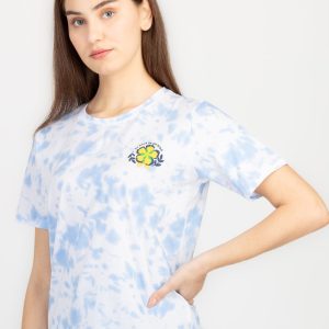 Womens Front & Back Print Round Neck T-Shirt