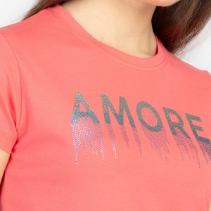 Womens Printed Round Neck T-Shirt