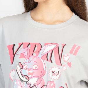 Womens Front & Back Print Oversized T-Shirt