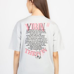 Womens Front & Back Print Oversized T-Shirt