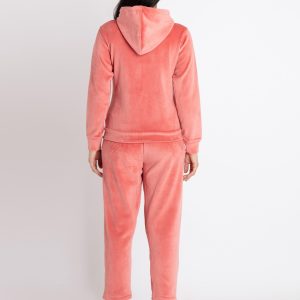 Womens Solid Zipper Tracksuit