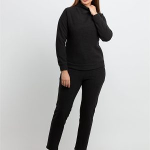 Womens Solid High Neck Tracksuit