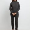 Womens Solid High Neck Tracksuit