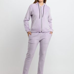 Status Quo Womens Solid Zipper Tracksuit With Self Design