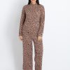 Womens Jacquard High Neck Tracksuit