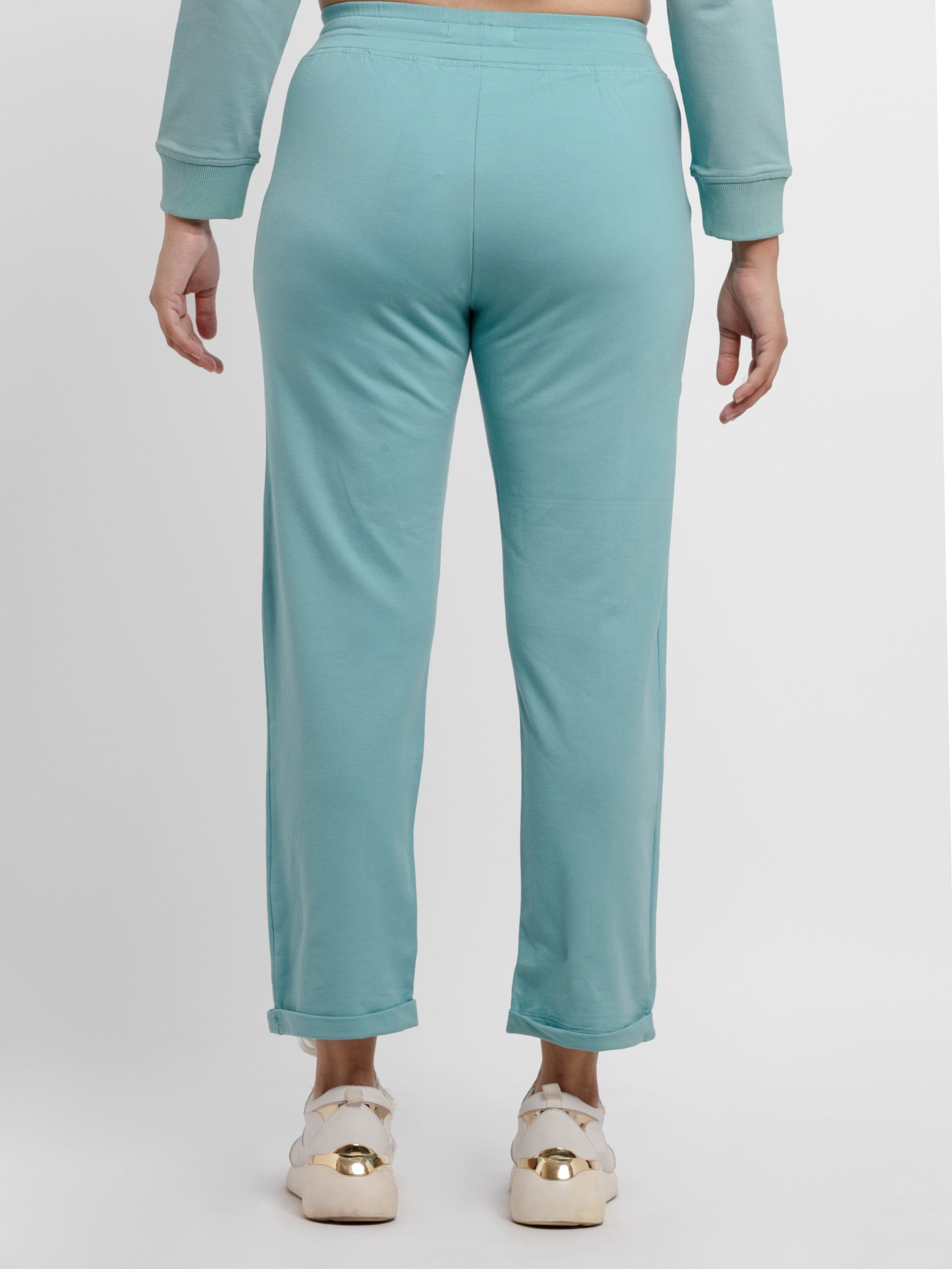 Womens Solid Regular Fit Trackpants