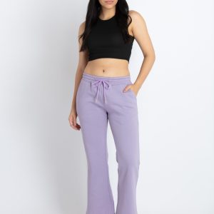 Womens Solid Knitted Track Pants