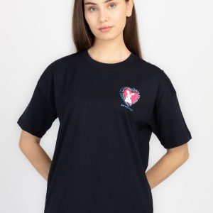 Womens Front & Back Print Oversized T-Shirt