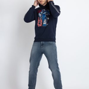 Mens Printed Hooded Sweatshirt