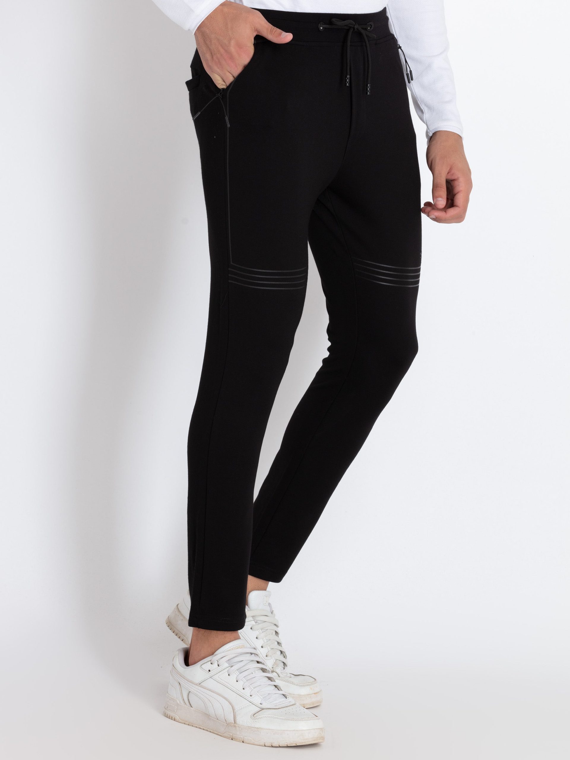 Mens Solid Regular Fit Track Pants