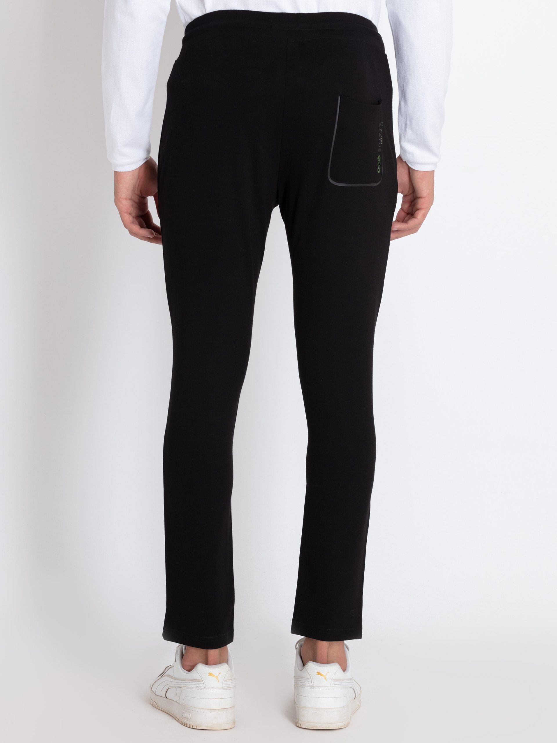 Mens Solid Regular Fit Track Pants