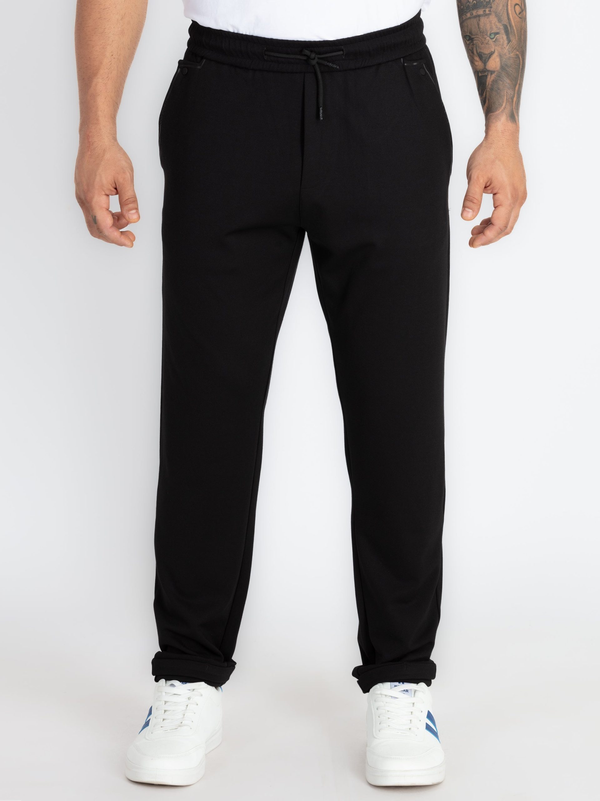 Status Quo Mens Solid Regular Fit Track Pants