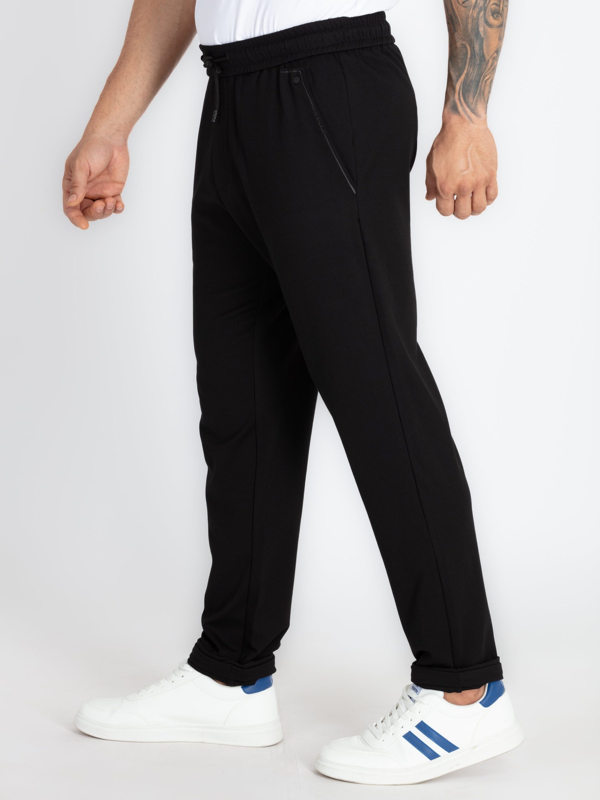 Status Quo Mens Solid Regular Fit Track Pants